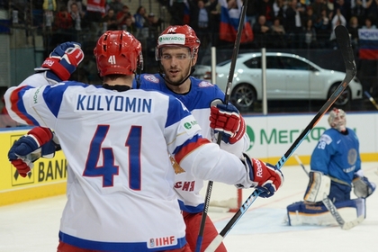 Российские хоккеисты уверенно обыграли сборную Казахстана
