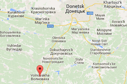 В результате попадания снаряда в автобус под Донецком погибли 10 человек