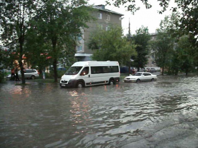 Последствия ливня в ачинске (04.08.2015г.)
