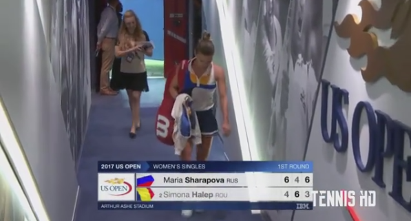 Шарапова расплакалась после победы над второй ракеткой мира Халеп на US Open