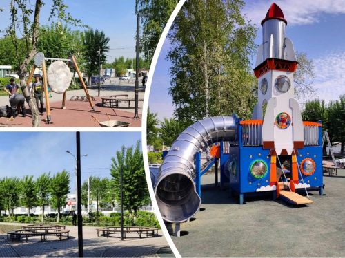 В Ачинске началась установка «космических» детских комплексов