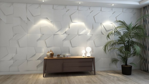 Объёмные панели в интерьере жилья