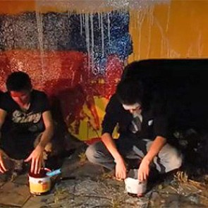 В Днепропетровске завели дело о нарисованном российском флаге