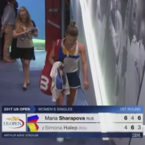 Шарапова расплакалась после победы над второй ракеткой мира Халеп на US Open