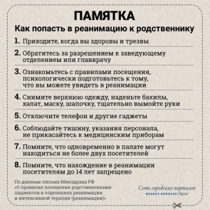 Ситуация help: как попасть в реанимацию к родственнику по новому закону